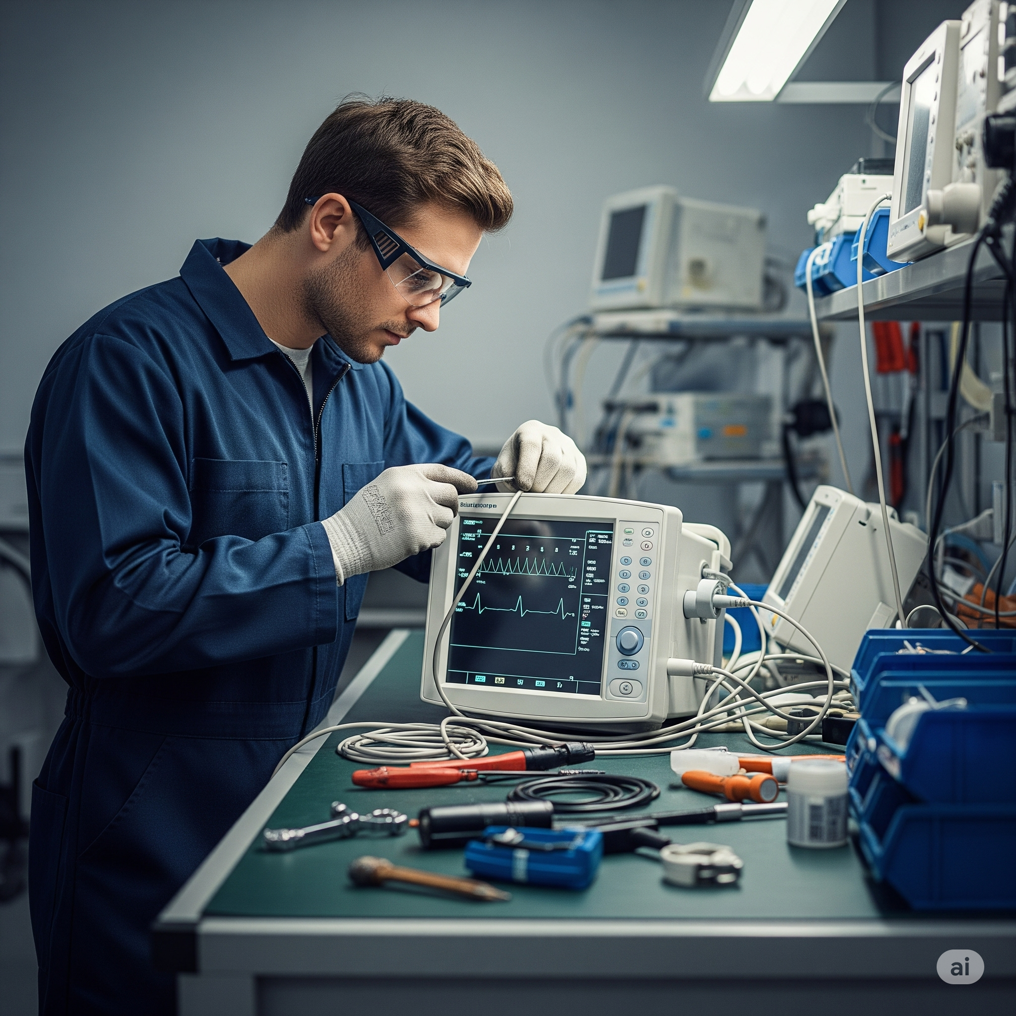 Equipamentos médicos e ambiente hospitalar
